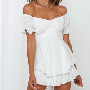 Proper credit white romper